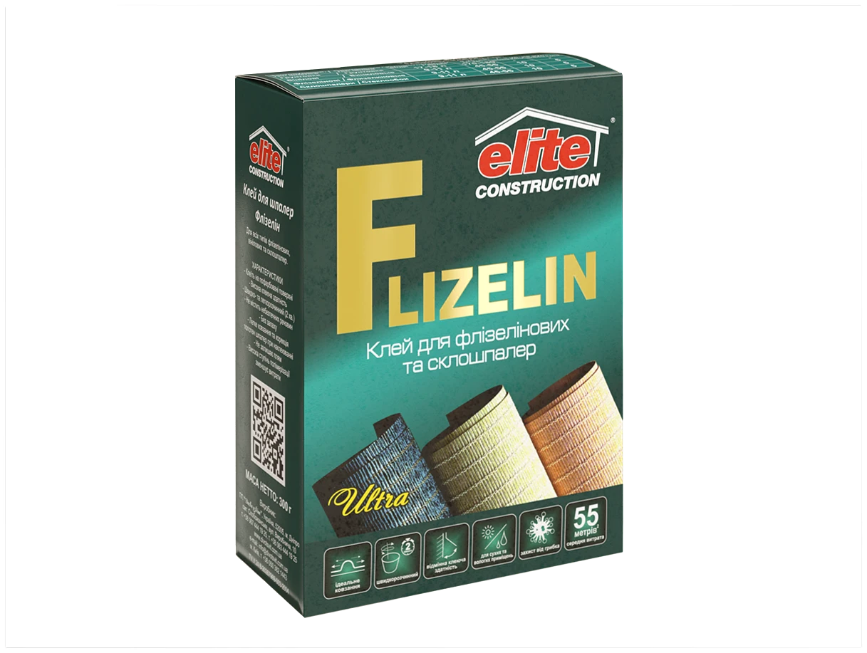 Клей для флізелінових шпалер FLIZELIN 300 г Elite Construction